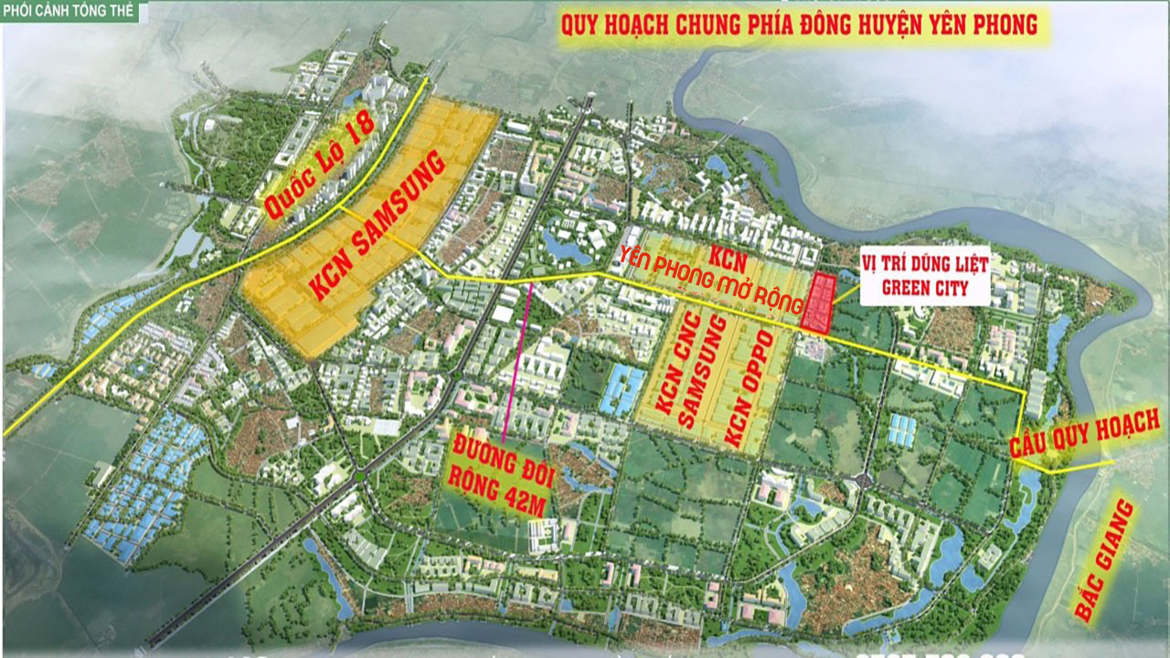 Quy hoạch phía Đông huyện Yên Phong